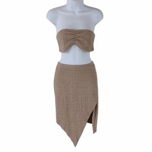Shein 2 piece tan  knit dress